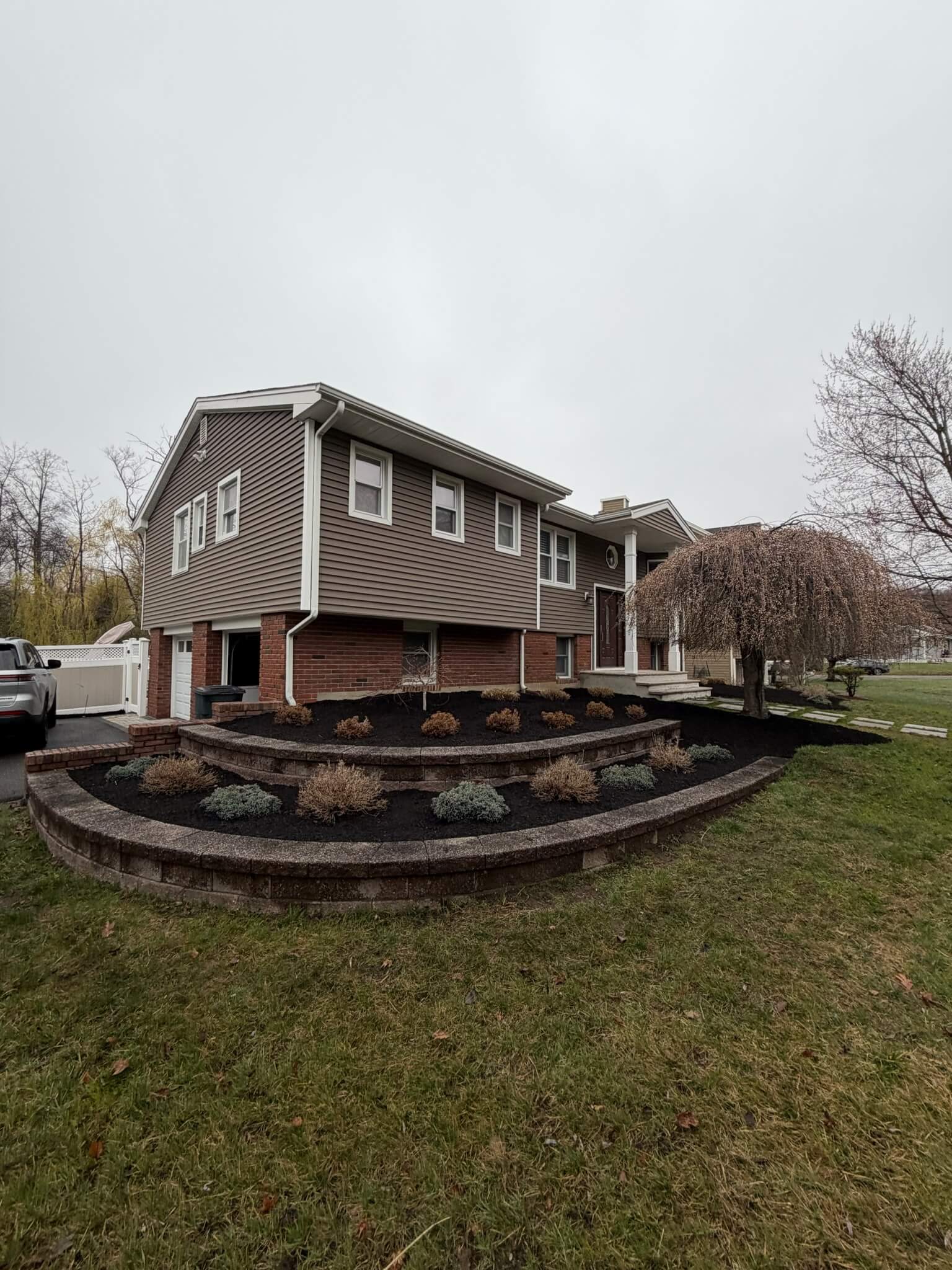 Finished landscaping work by Dreamscape Home Services